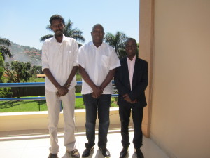 From left to right: Hassan Mohamed Ali (Antena) a journalist from Somalia, Hassan Shire Sheikh – Executive Director of East and Horn of Africa Human Rights Defenders Project and Frank Mugisha - Executive Director of Sexual Minorities Uganda